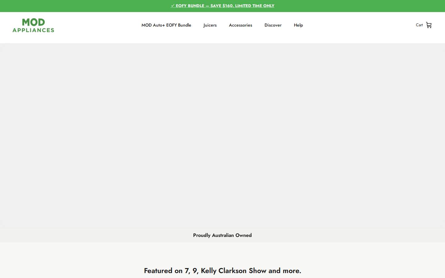 MOD Appliances homepage screenshot