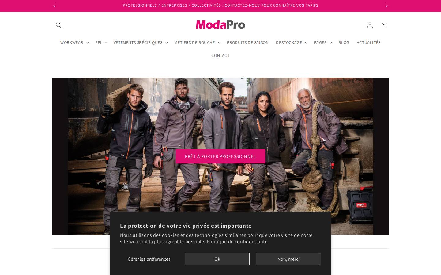 modapro-france.com homepage screenshot