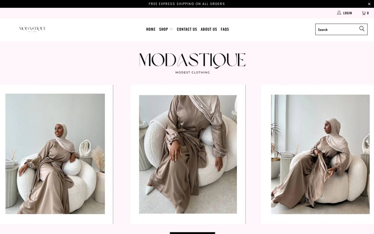 modastique.com homepage screenshot