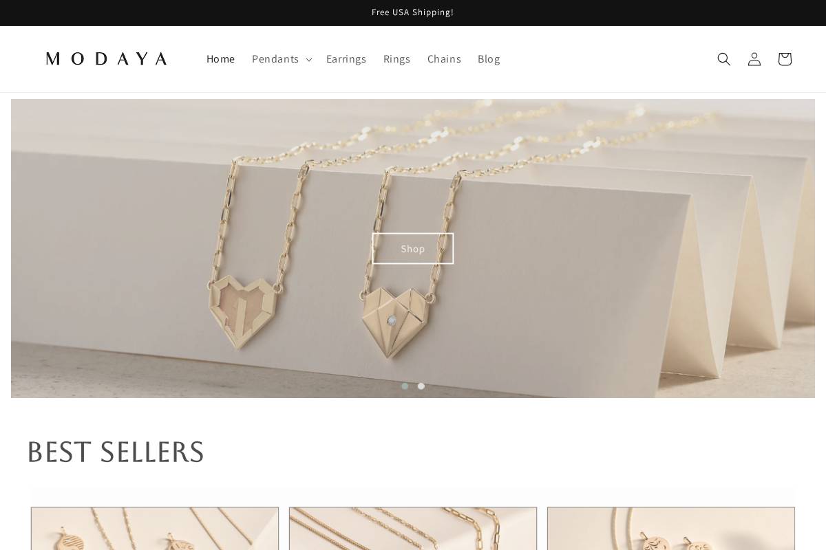 modaya.com homepage screenshot