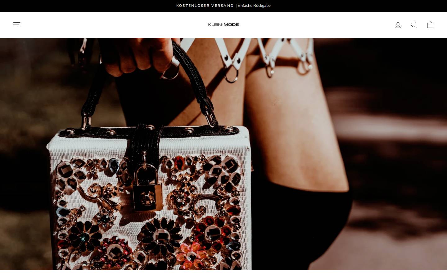 mode-klein.com homepage screenshot