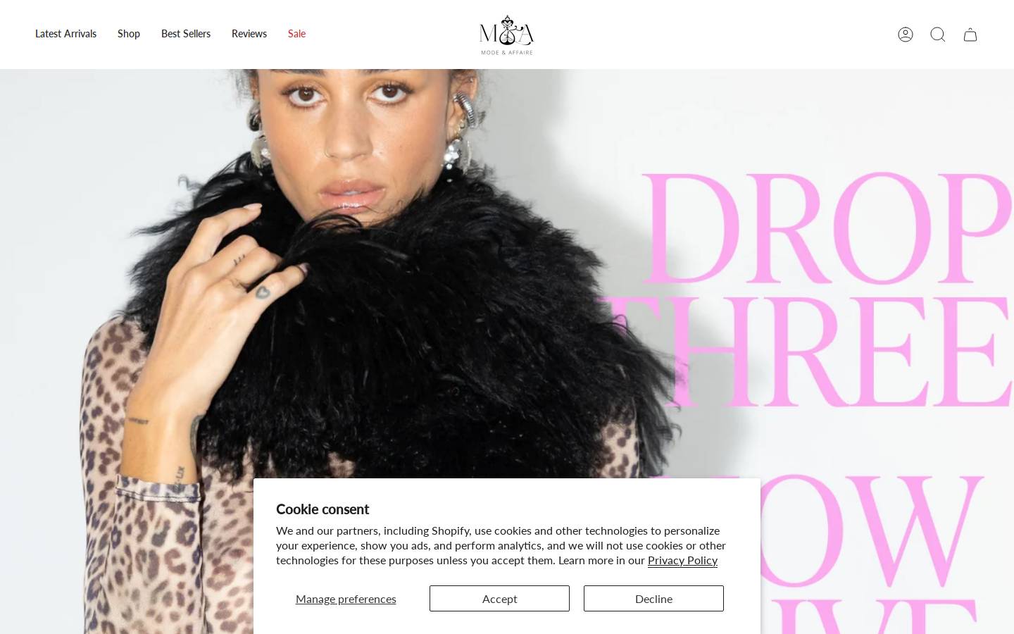 modeandaffaire.com homepage screenshot