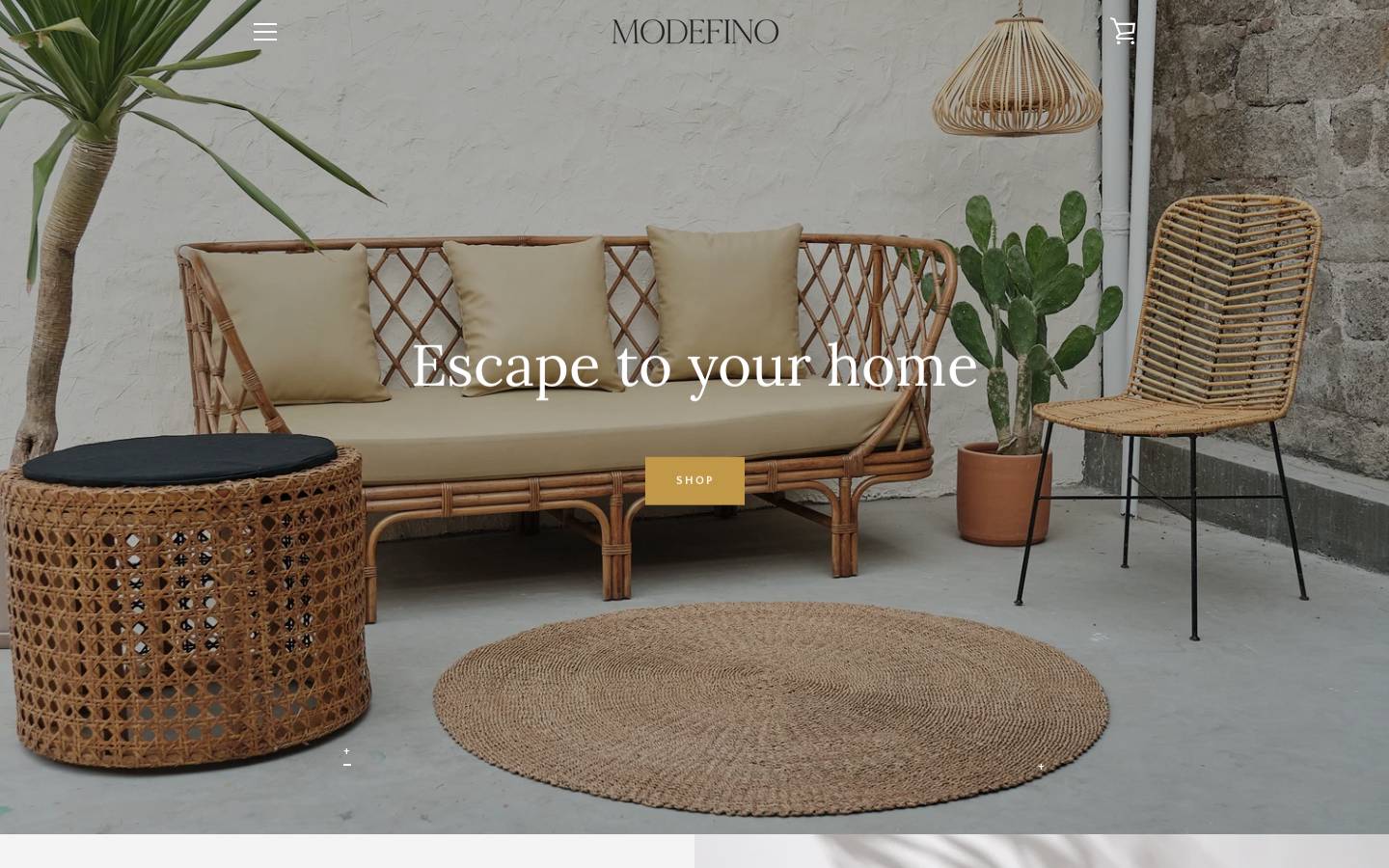 modefino.com homepage screenshot