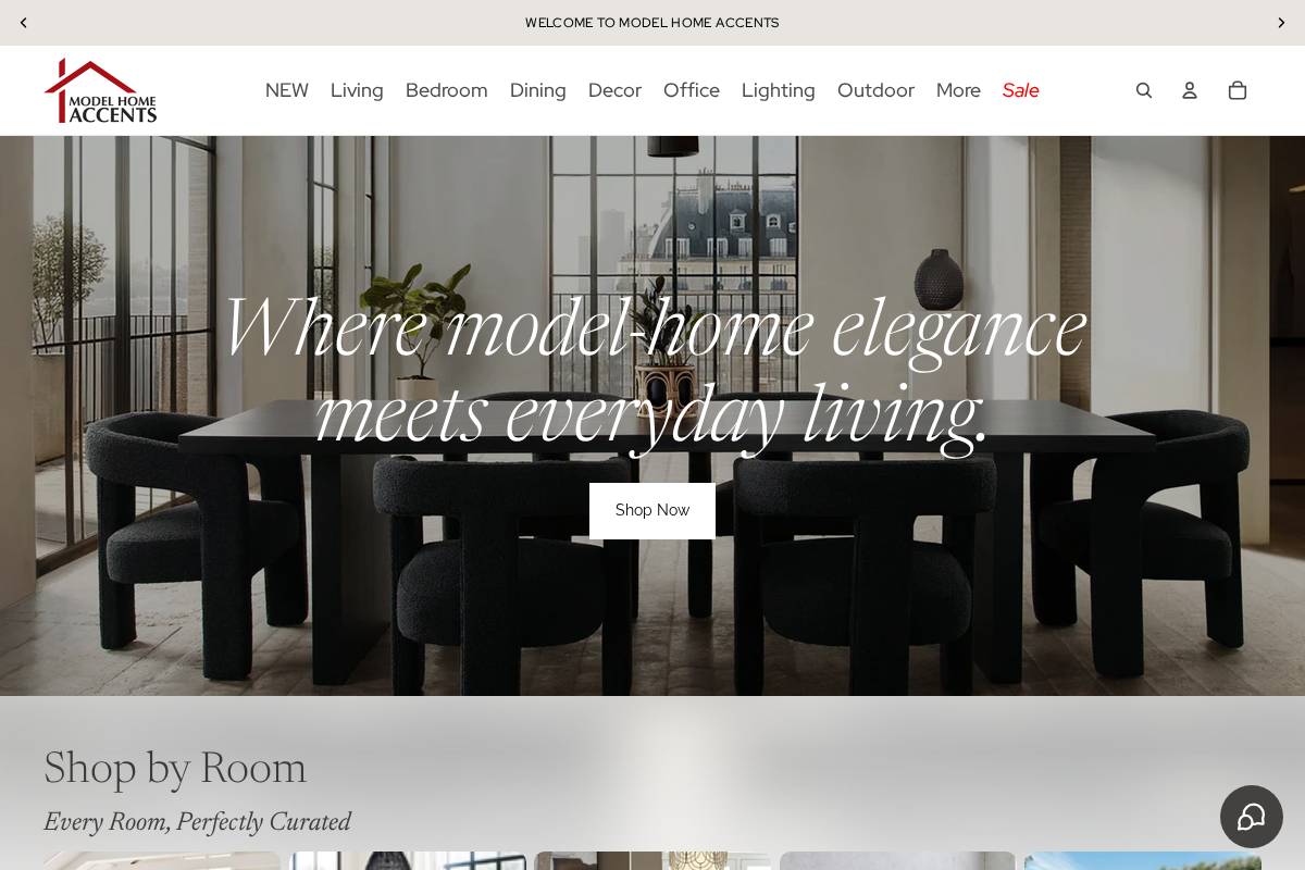 modelhomeaccents.com homepage screenshot