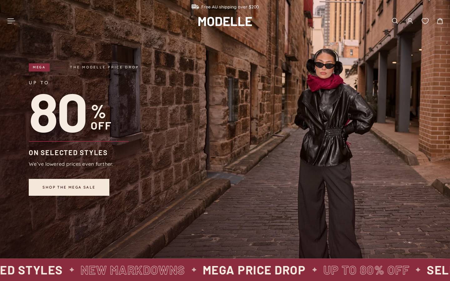 Modelle homepage screenshot