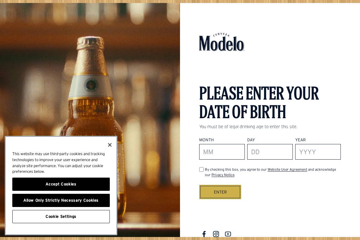 modelousa.com homepage screenshot