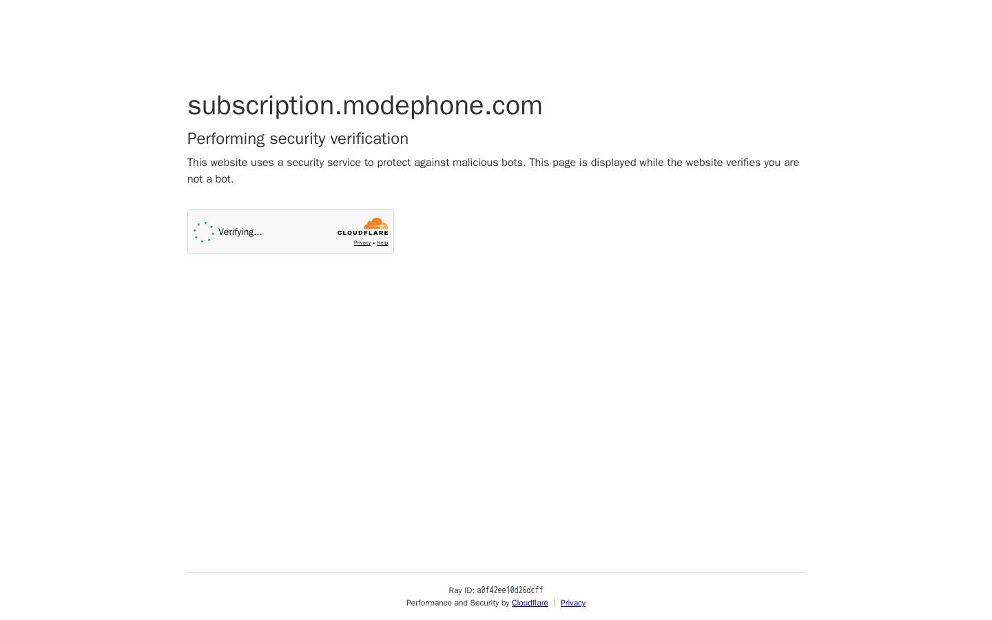 MODE Phone homepage screenshot