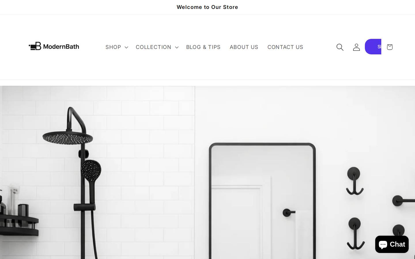 modernbathss.com homepage screenshot