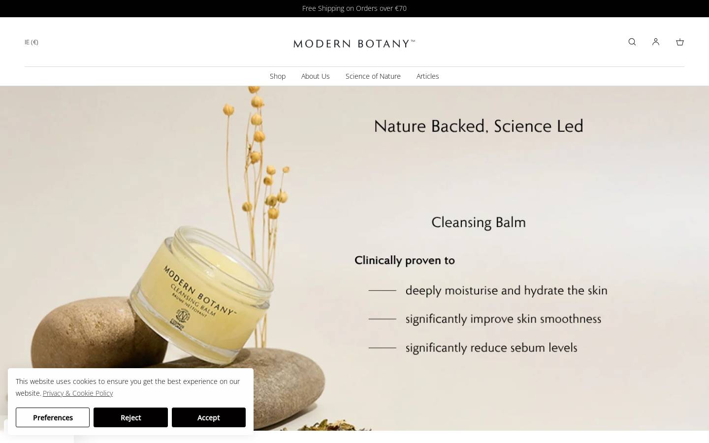 modernbotany.com homepage screenshot