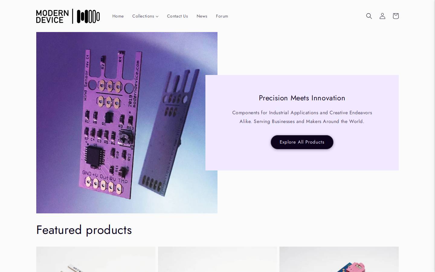 moderndevice.com homepage screenshot