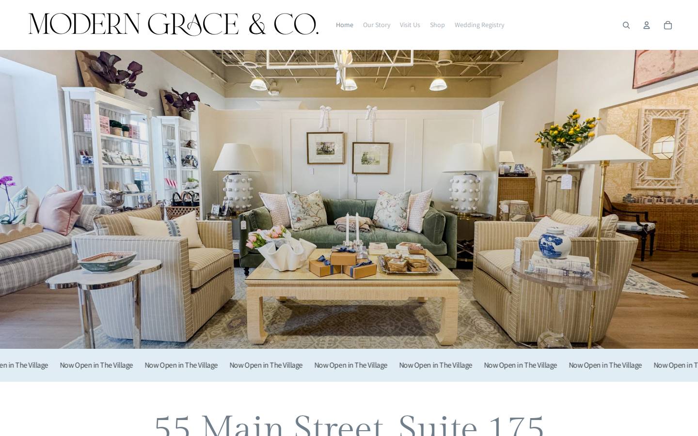 moderngraceco.com homepage screenshot