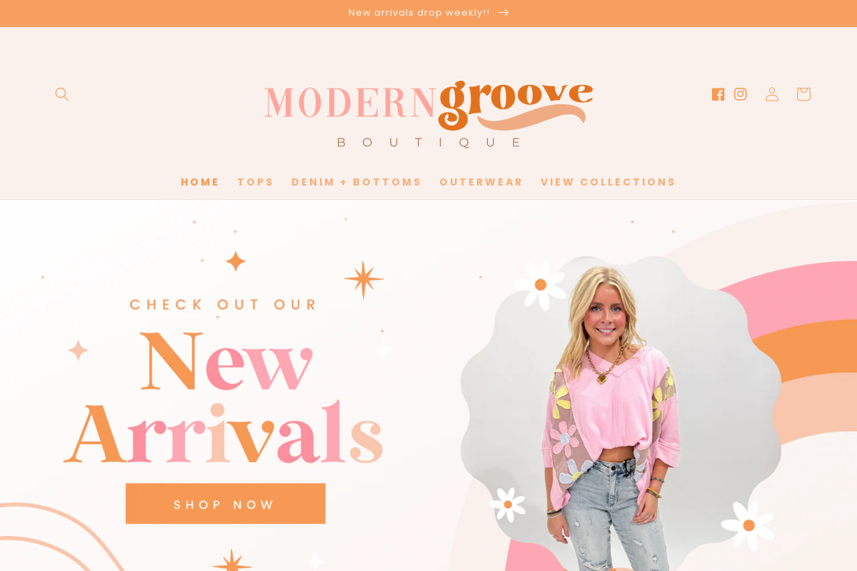 moderngrooveboutique.com homepage screenshot
