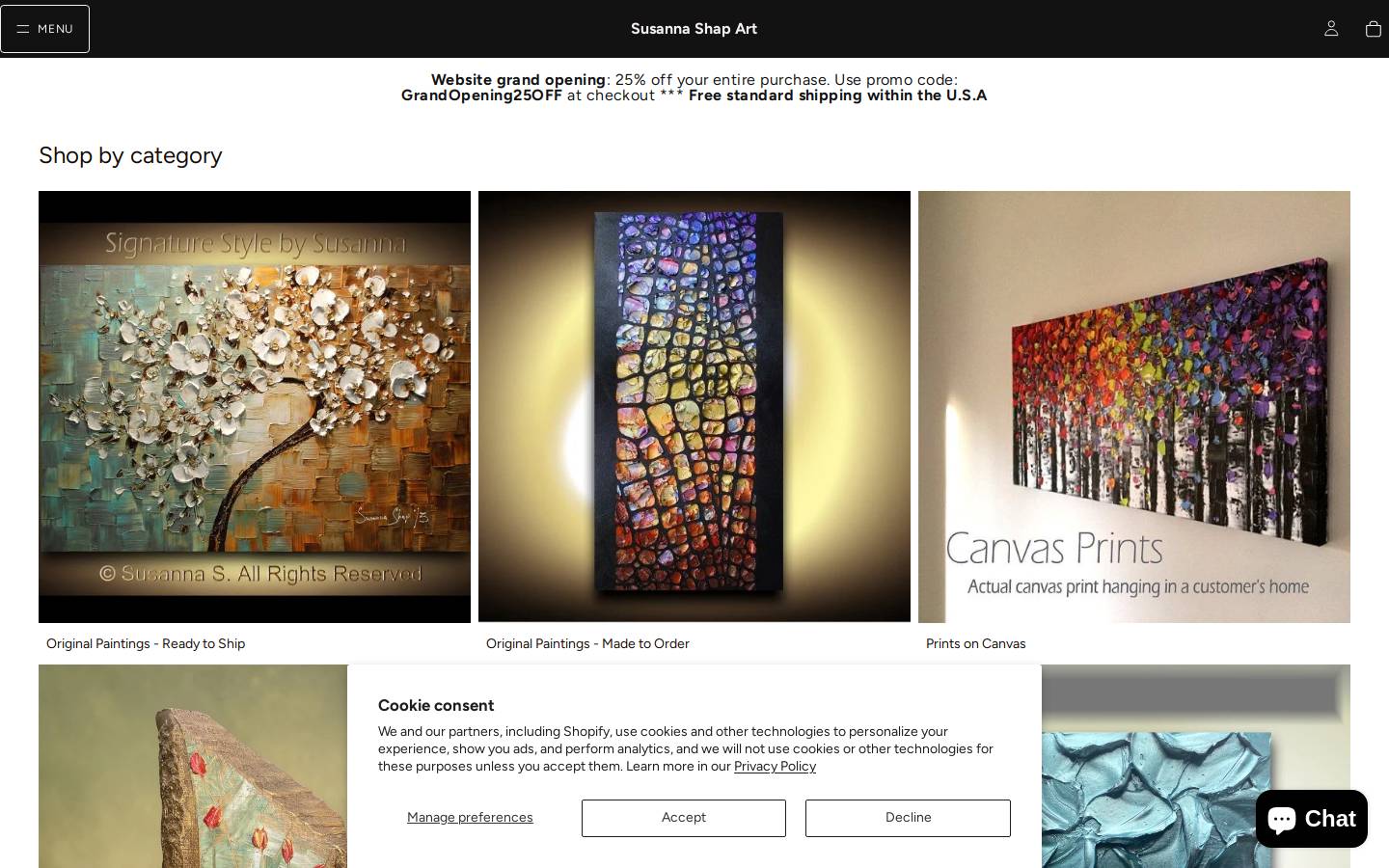 modernhouseart.com homepage screenshot