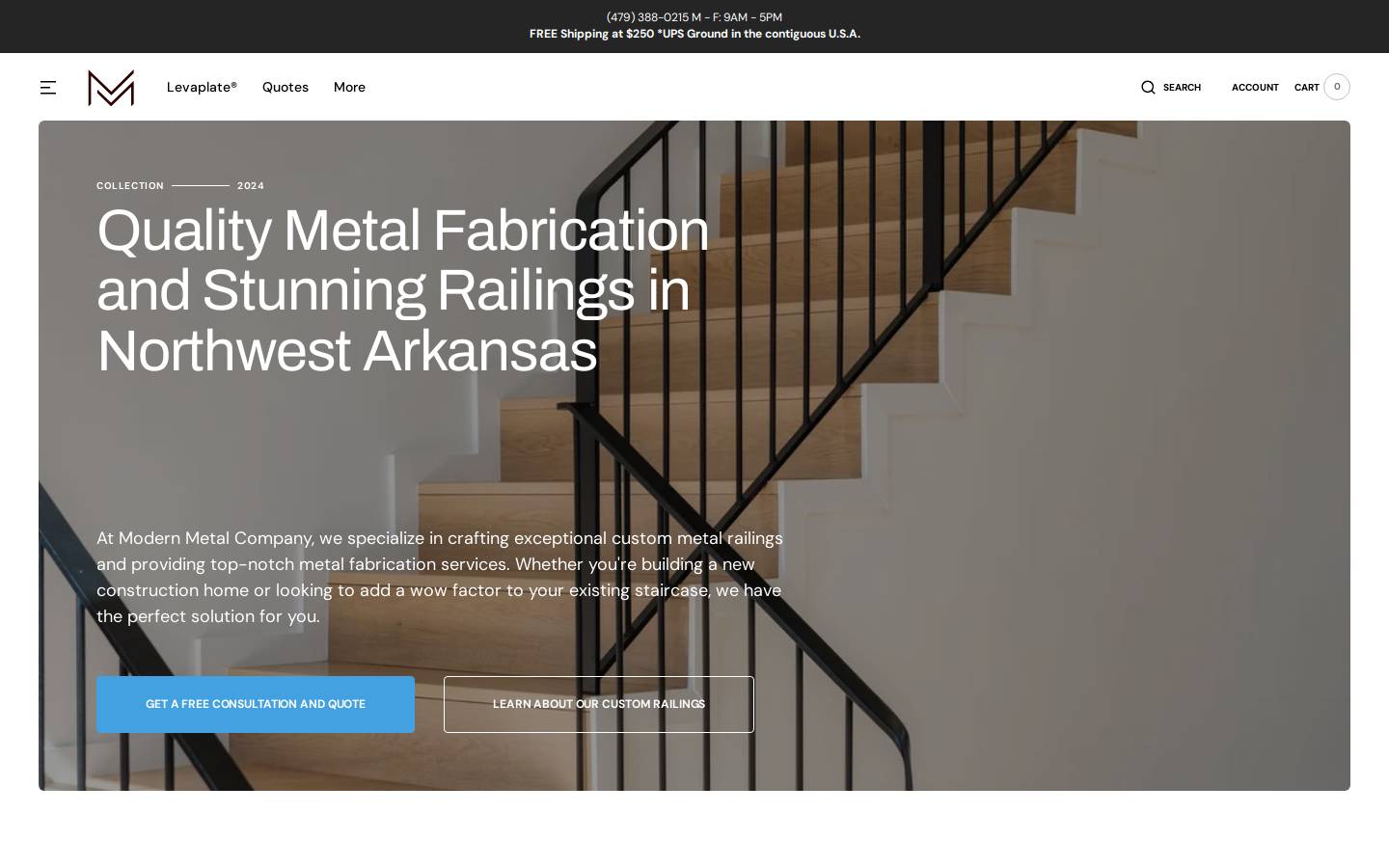modernmetalcompany.com homepage screenshot