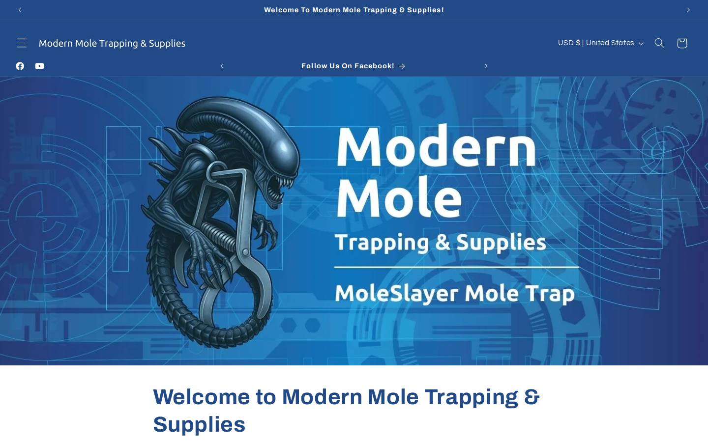 modernmoletrapping.com homepage screenshot