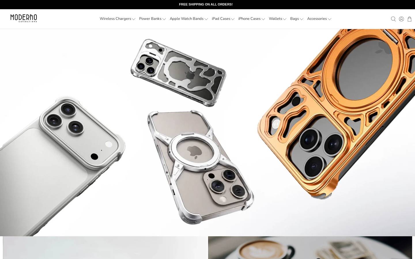 Modernocollections homepage screenshot