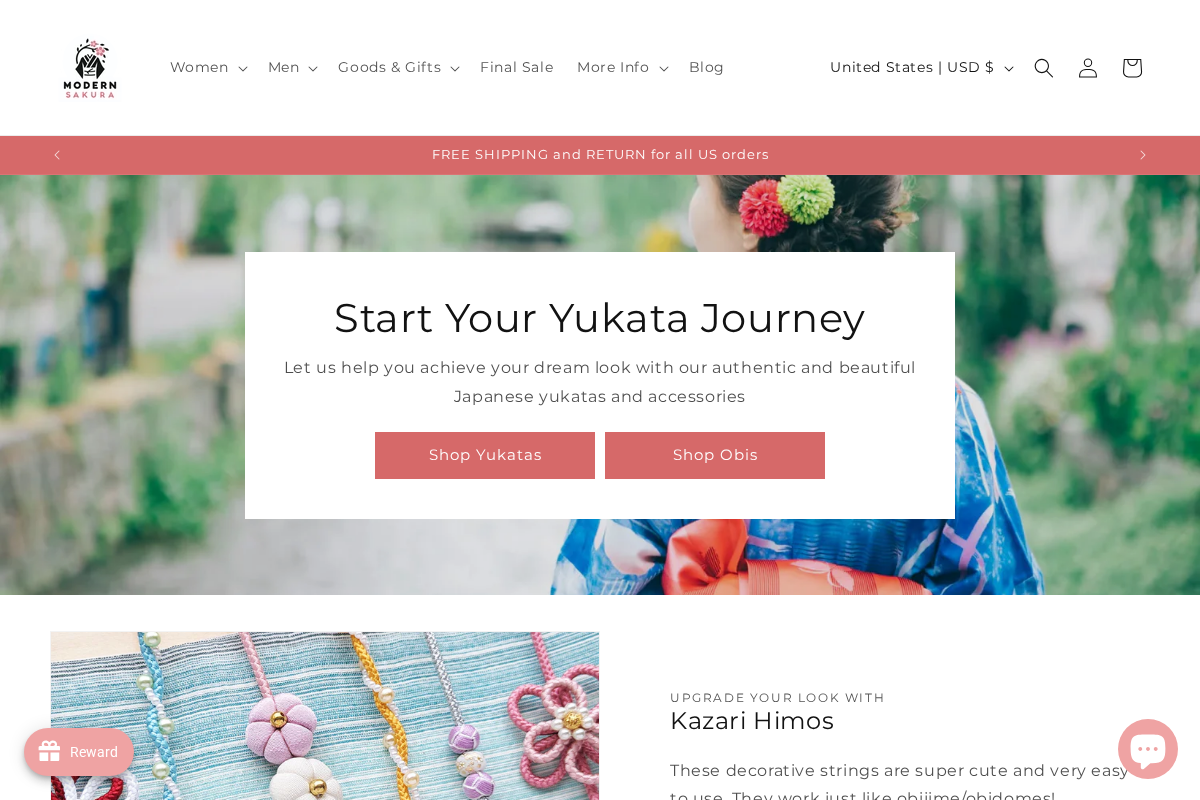 Modern Sakura homepage screenshot