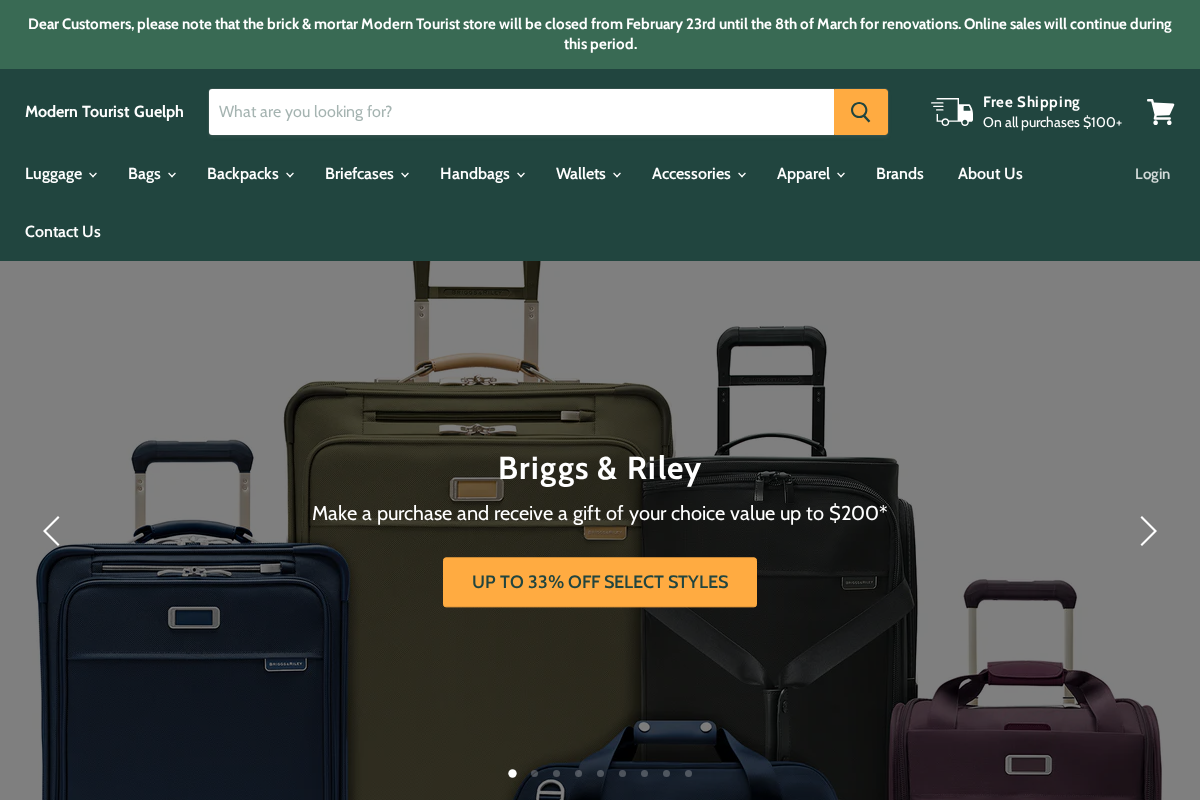 Modern Tourist Guelph homepage screenshot