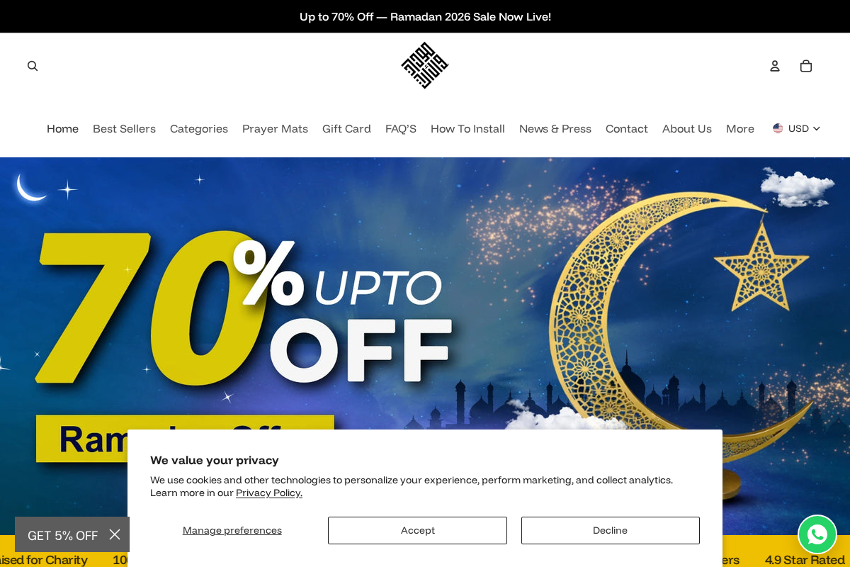 modernwallarts.com homepage screenshot