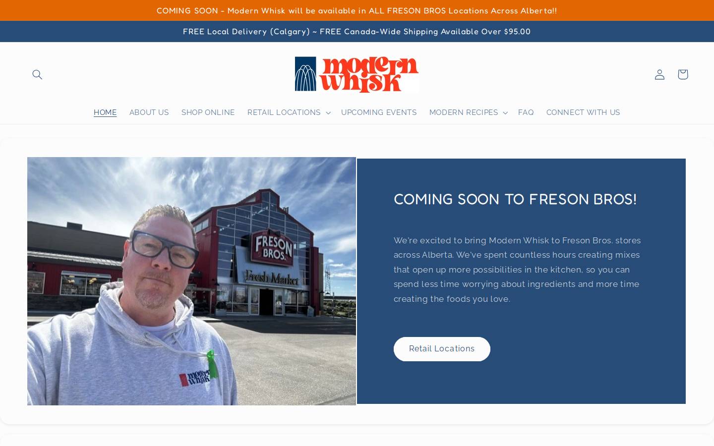 modernwhisk.com homepage screenshot