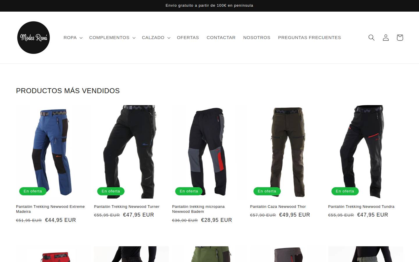 MODES REMI homepage screenshot
