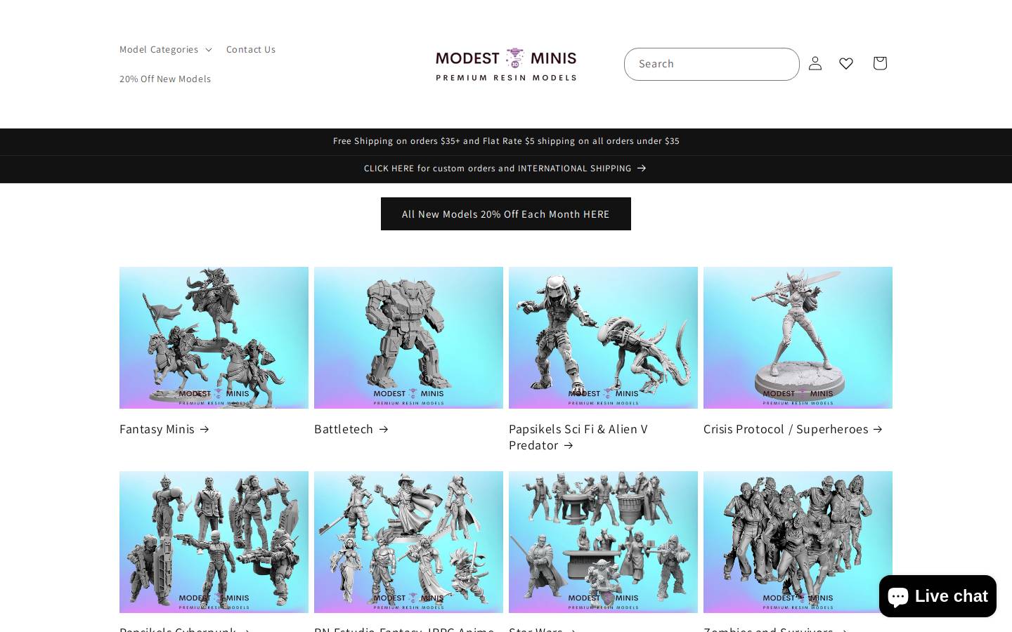 modestminisstudio.com homepage screenshot