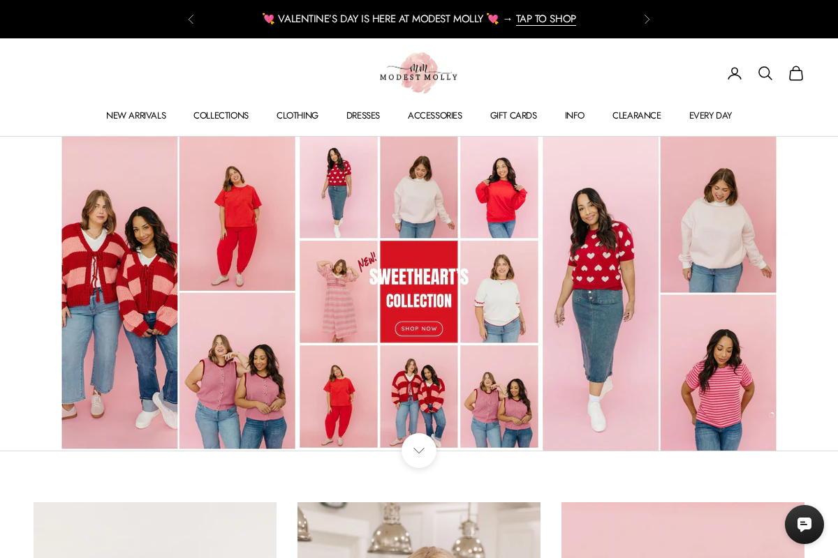 modestmolly.com homepage screenshot