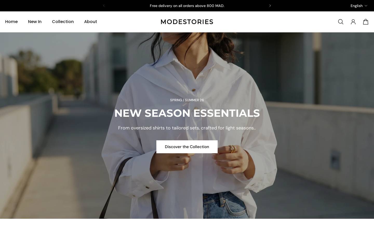 modestories.com homepage screenshot
