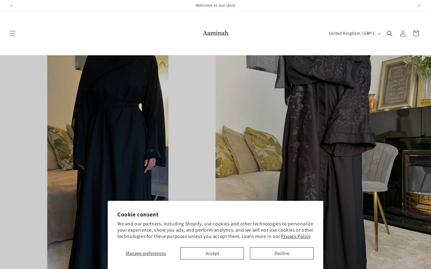 modestybyaaminah.com homepage screenshot