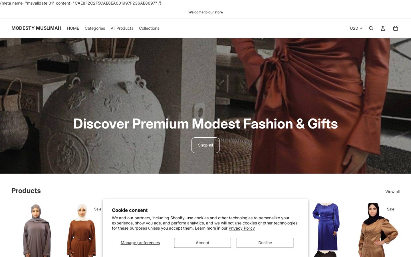 modestymuslimah.com homepage screenshot