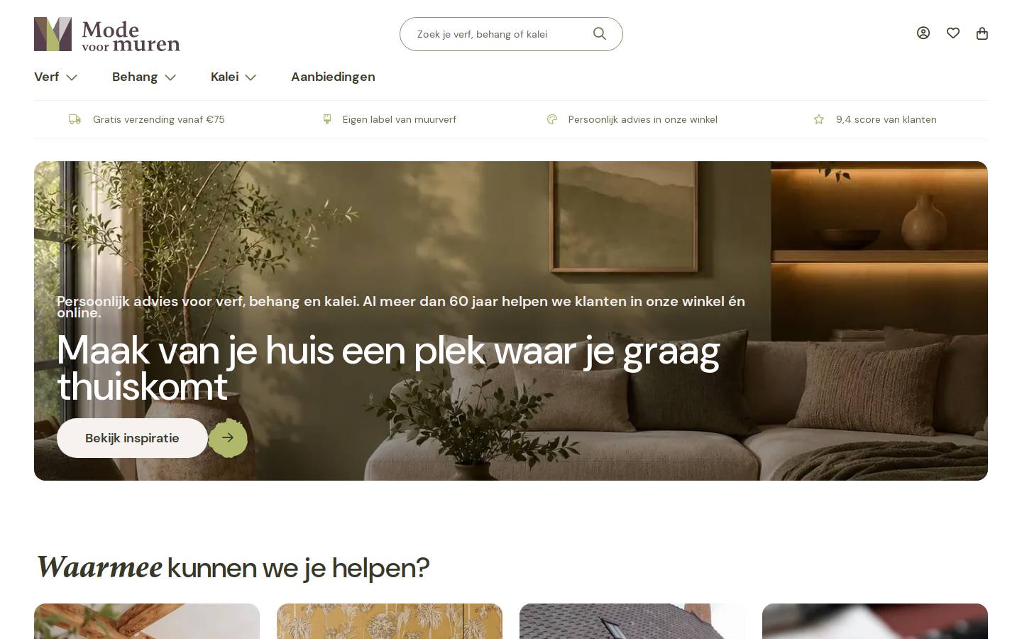 Modevoormuren homepage screenshot