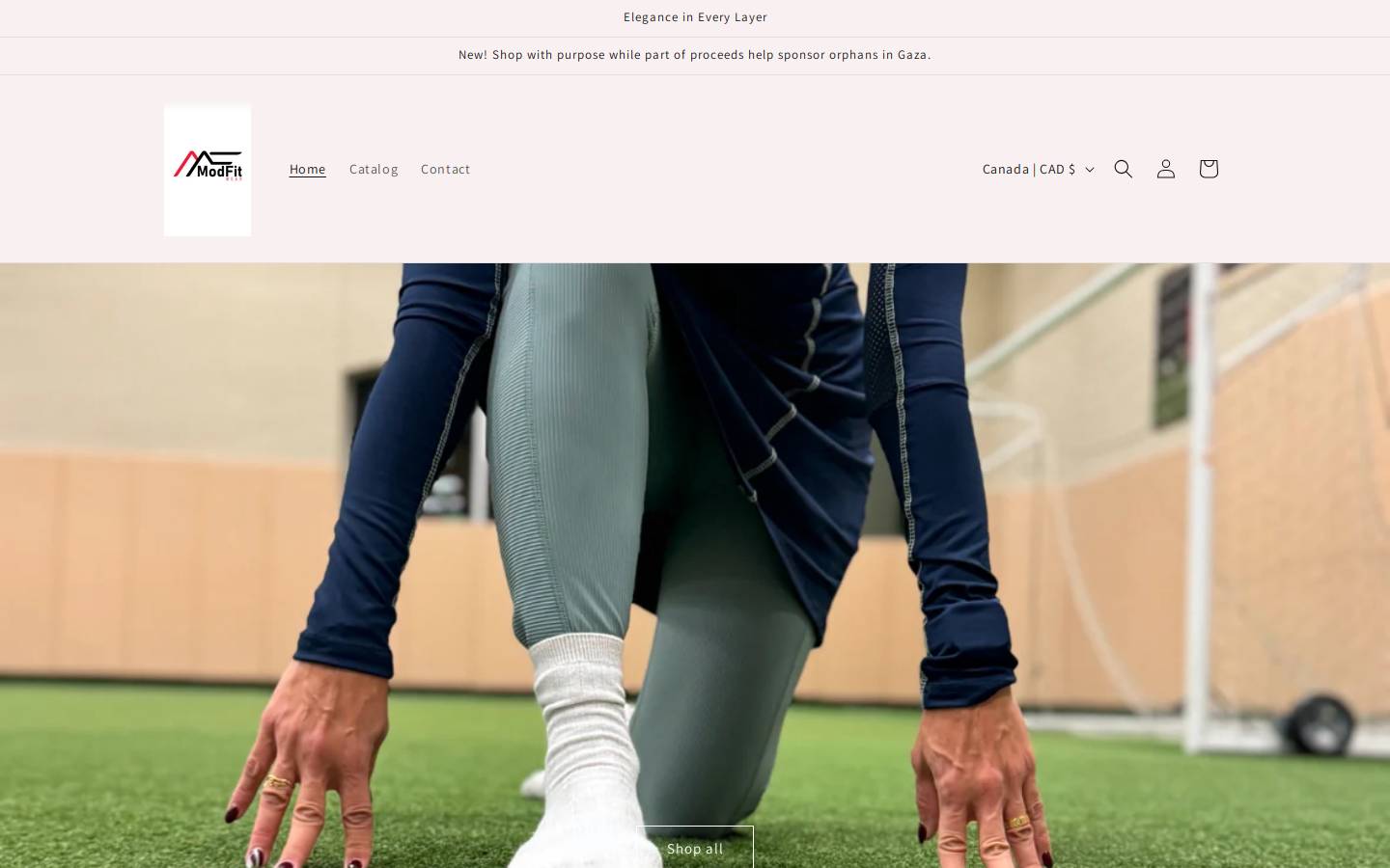 modfitwear.com homepage screenshot