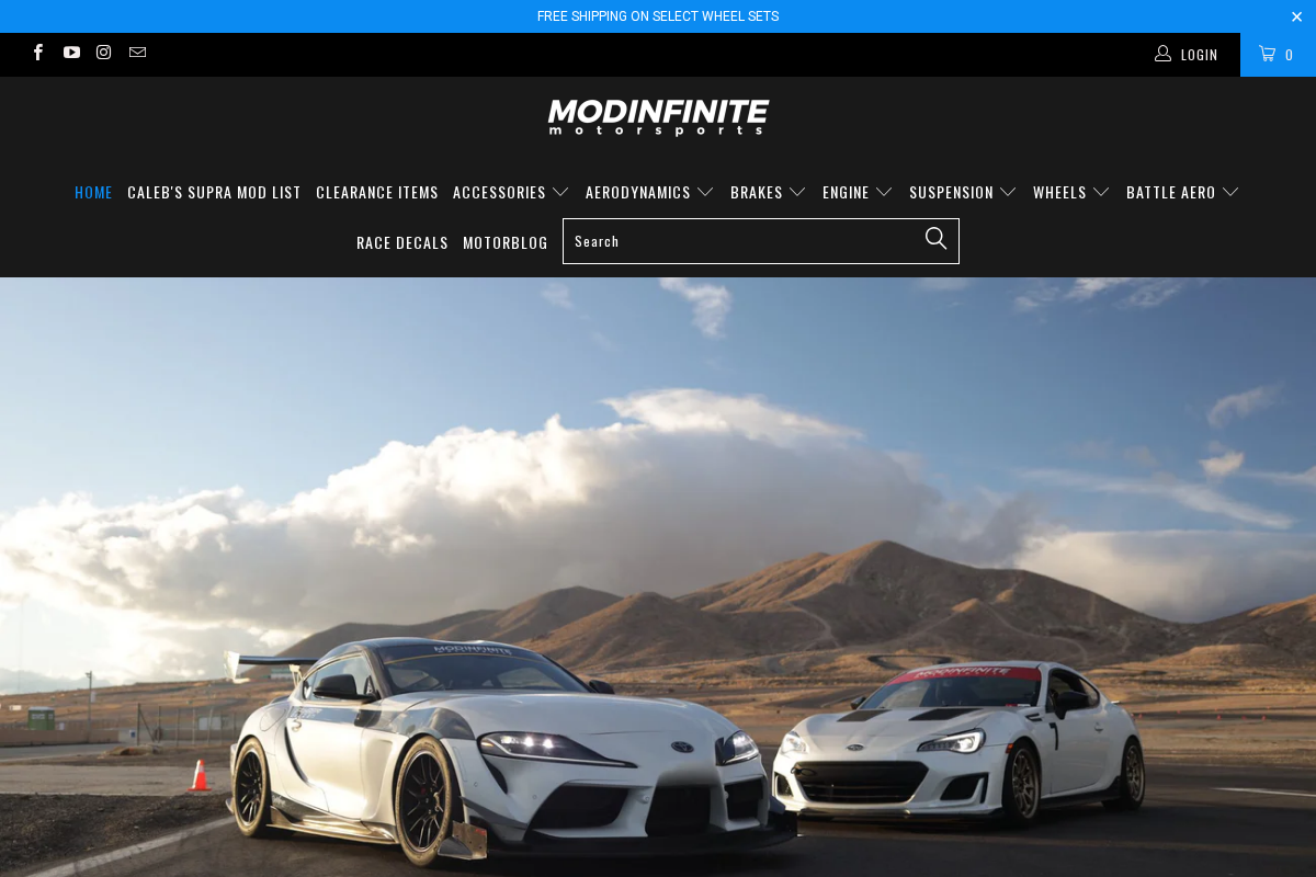 ModInfinite Motorsports homepage screenshot