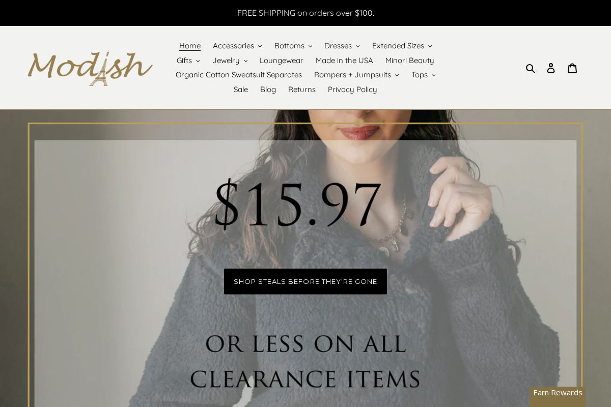 Modish homepage screenshot