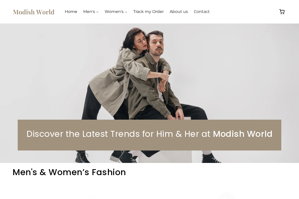 Modishworld homepage screenshot