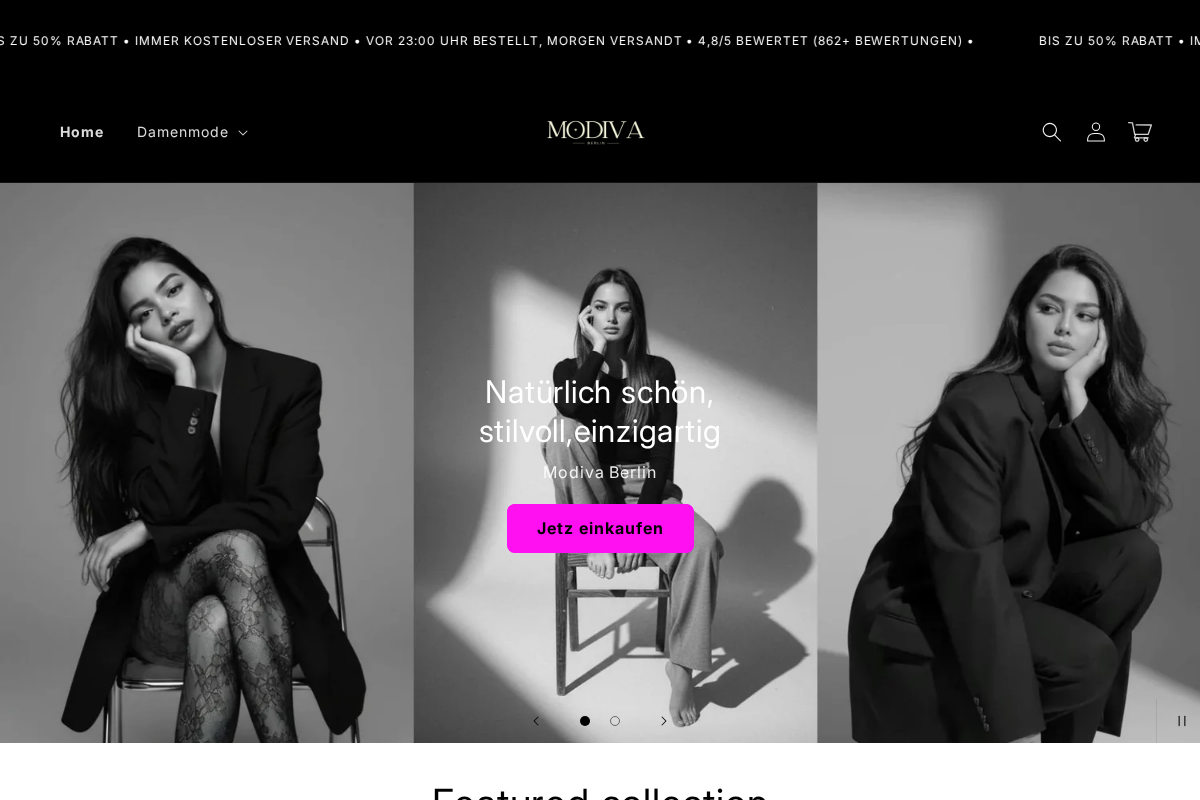 modiva-berlin.de homepage screenshot