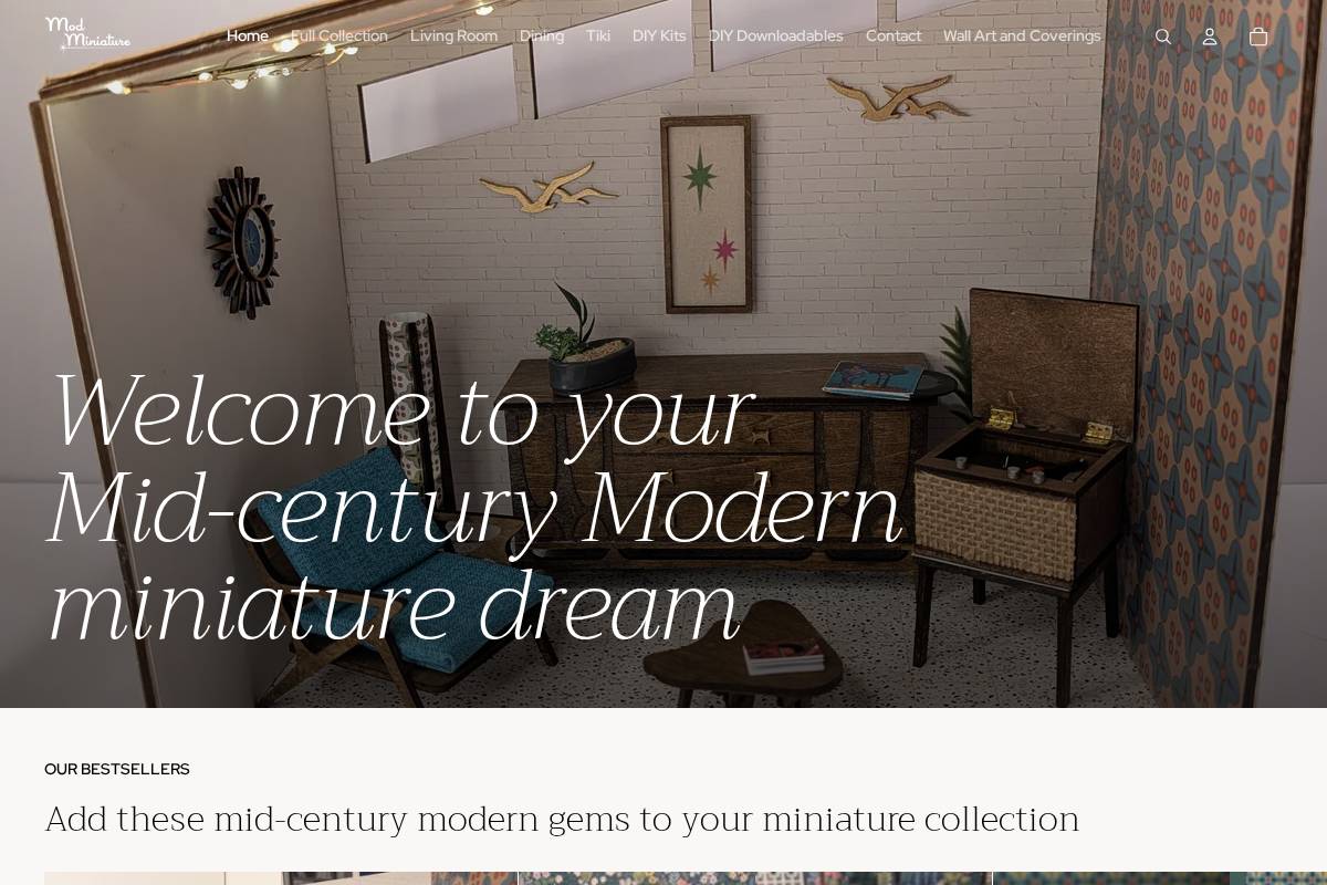 modminiature.com homepage screenshot