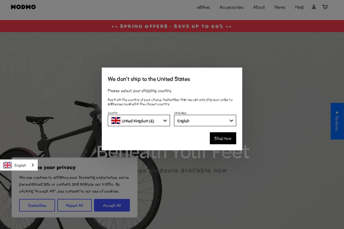 MODMO homepage screenshot