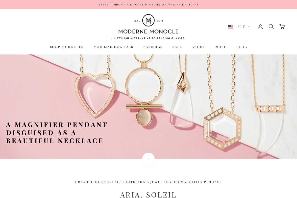 modmonocle.com homepage screenshot