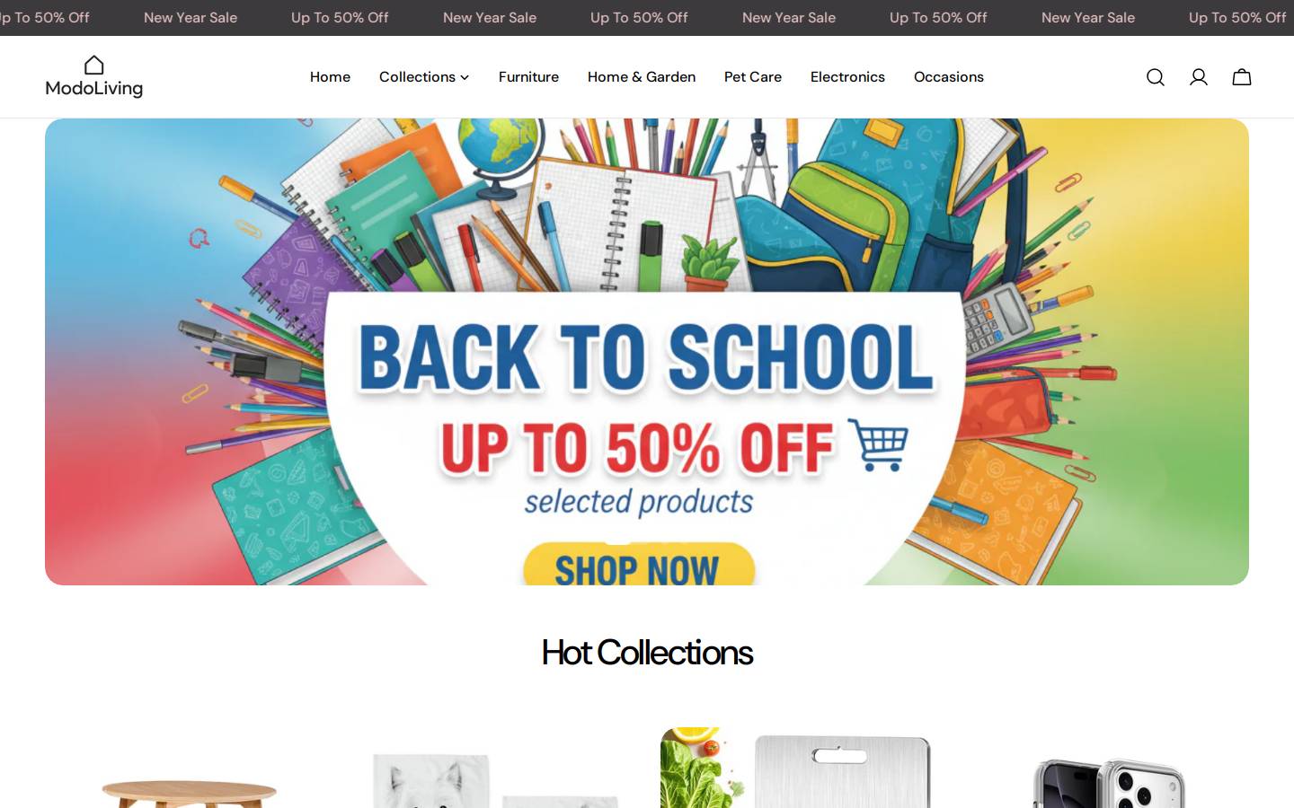 modoliving.com.au homepage screenshot