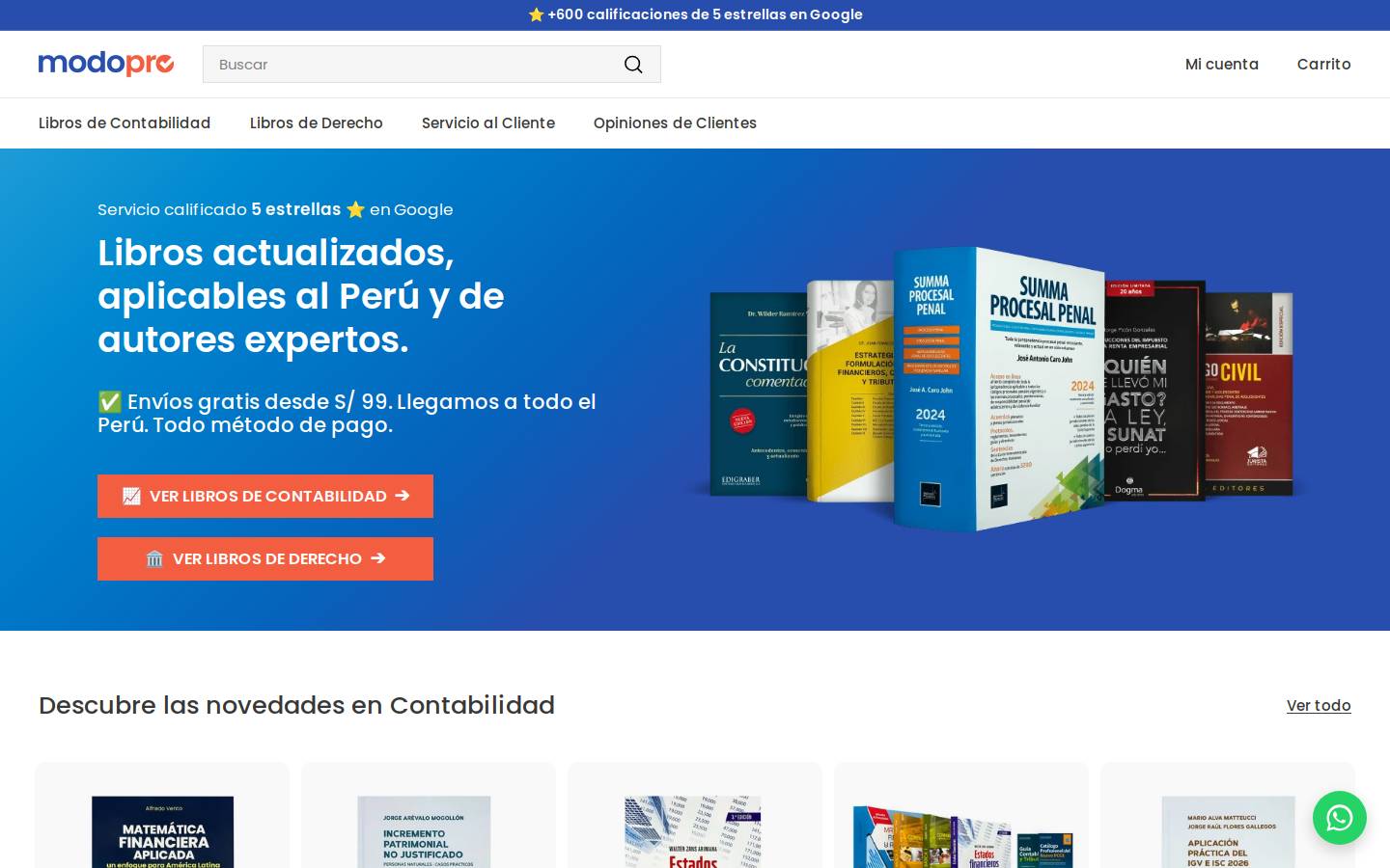 modopro.pe homepage screenshot