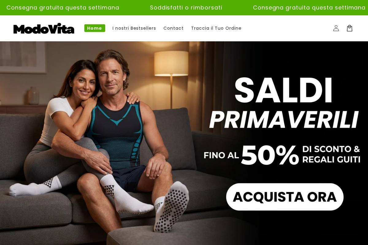 Modovita homepage screenshot