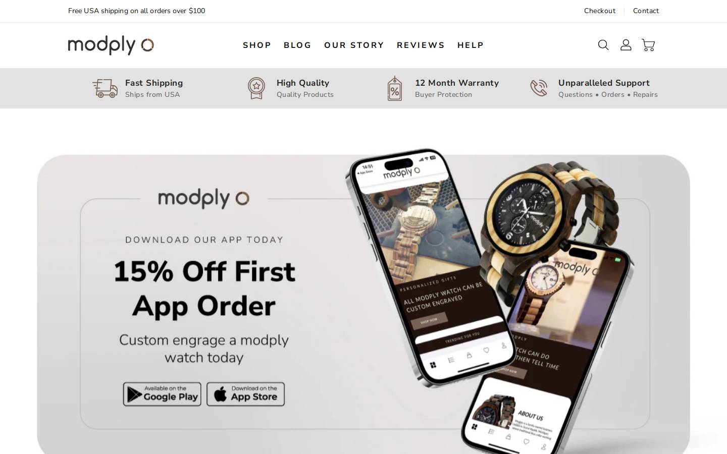 modply.com homepage screenshot