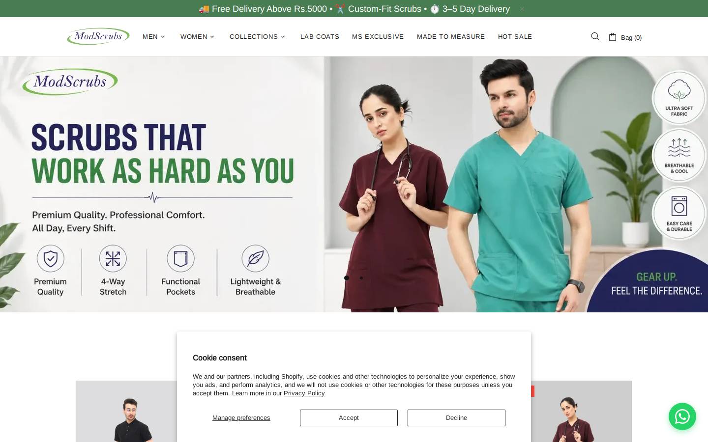 modscrubs.com homepage screenshot