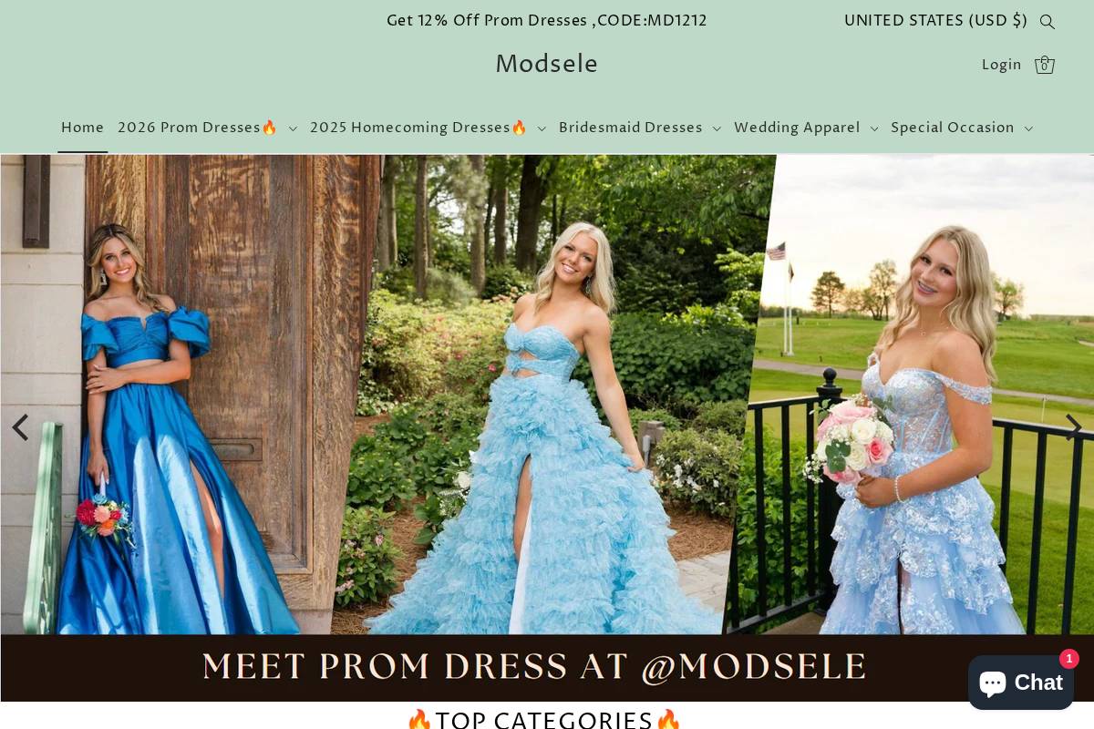 modsele.com homepage screenshot