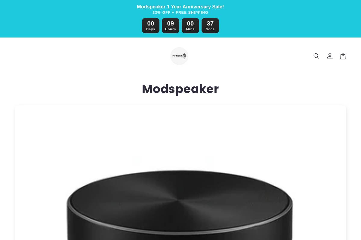 modspeakers.com homepage screenshot