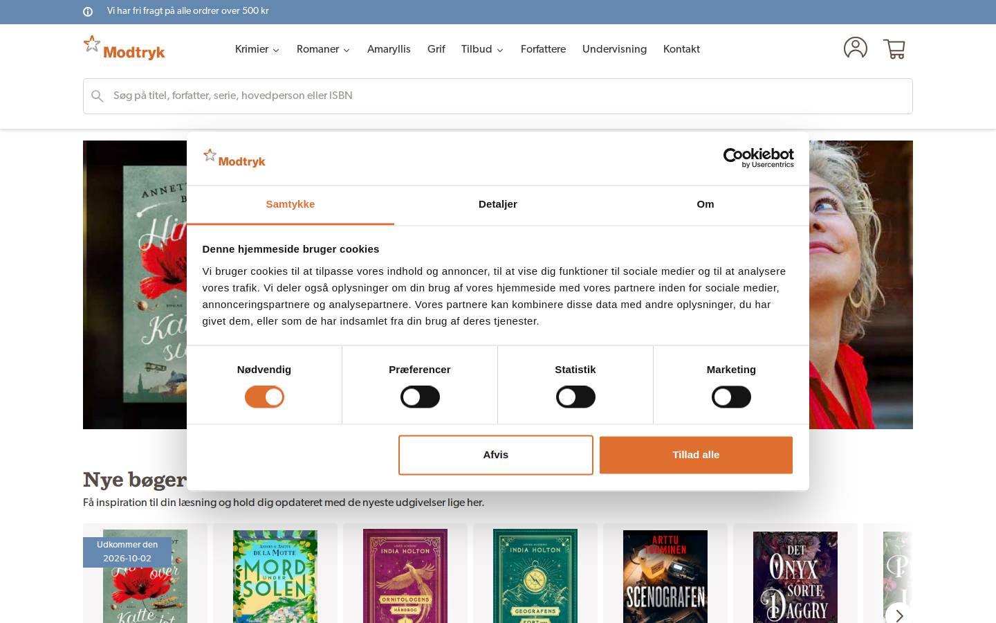 Modtryk homepage screenshot
