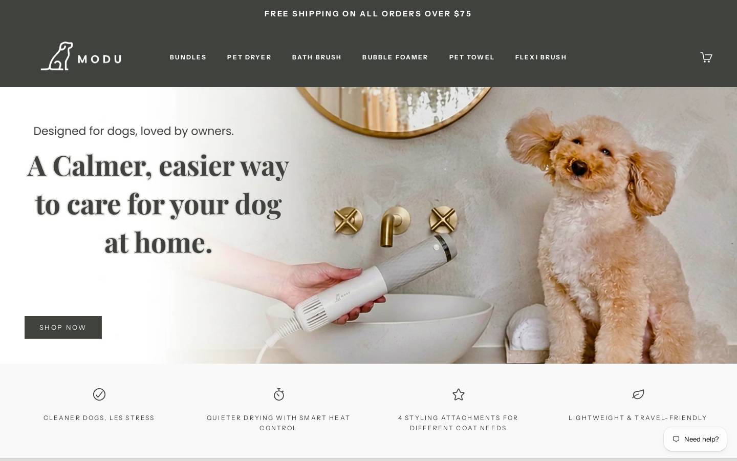 modu.pet homepage screenshot