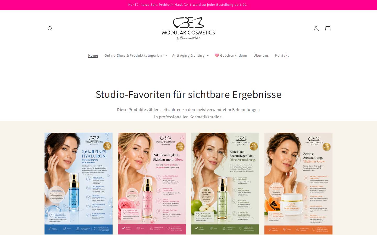 modular-cosmetics.com homepage screenshot