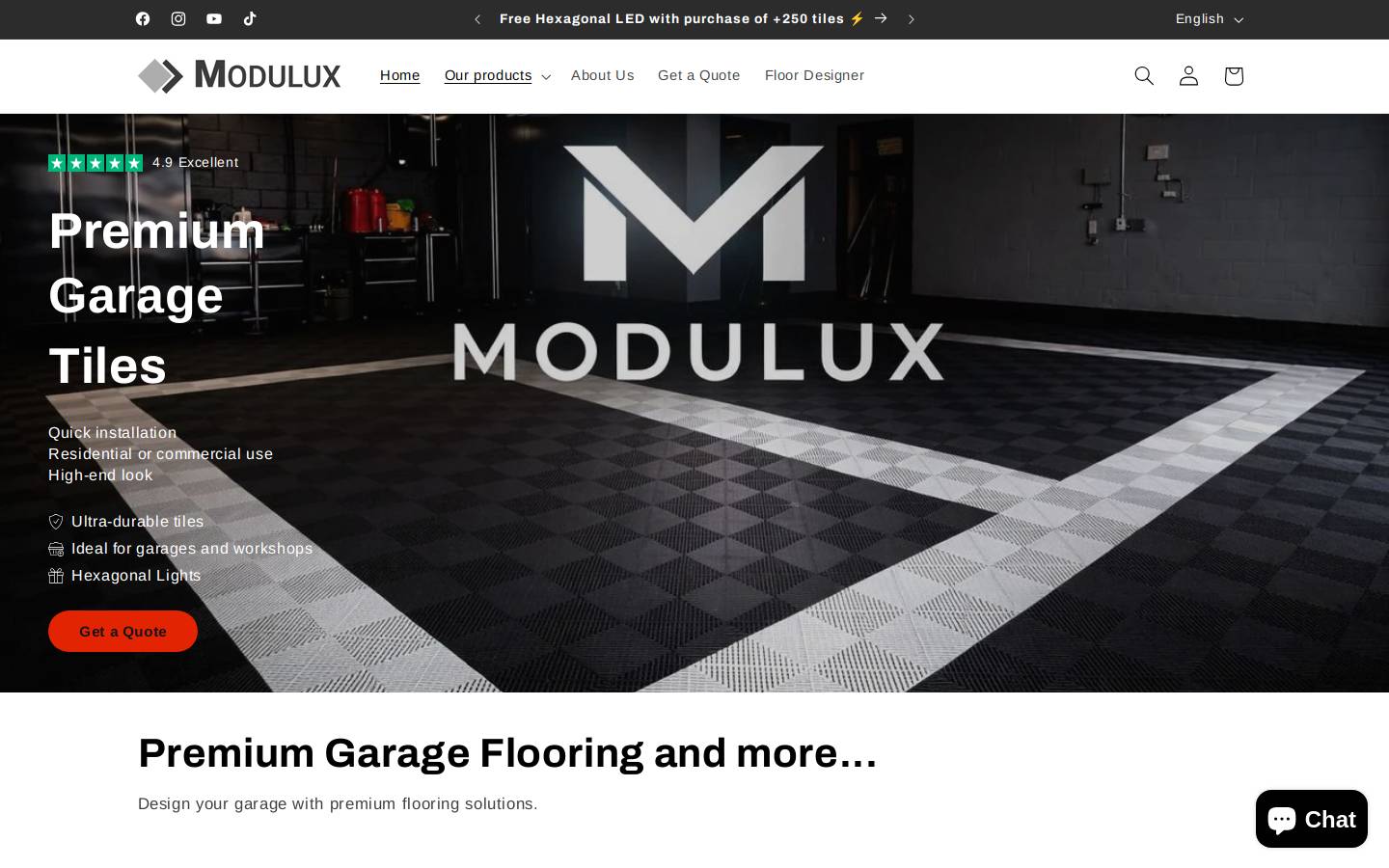 modulux.ca homepage screenshot